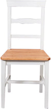 Biscottini Sedia Country con struttura in faggio finitura bianca e seduta in legno massello di tiglio finitura naturale Made in Italy