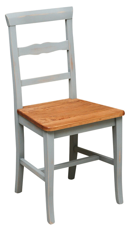 Biscottini Sedia Country Biscottini 45x43x92 Faggio Grigio Antic Tiglio Naturale Made Italy