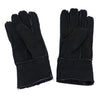 Gloves - Guanti Donna Neri Scamosciati in vero montone Shearling - Pelo Nero e Grigio