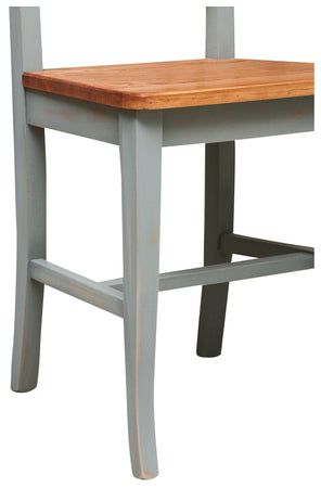 Biscottini Sedia Country Biscottini 45x43x92 Faggio Grigio Antic Tiglio Naturale Made Italy