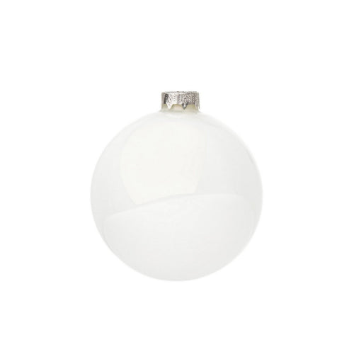 Palline per albero di natale in vetro color Bianco da Ø 2 cm set da 50 pezzi