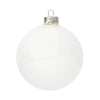 Palline in vetro Bianco Lucido tinta unita per albero di Natale moderno