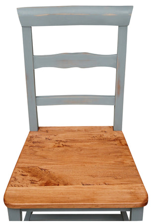 Biscottini Sedia Country Biscottini 45x43x92 Faggio Grigio Antic Tiglio Naturale Made Italy