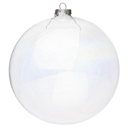 Palline in vetro "Iridescente" tinta unita per albero di Natale moderno da Ø 15 cm 4 sfere