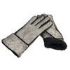 Gloves - Guanti Donna Dorati in vero montone Shearling - Pelo Nero