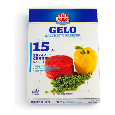 Sacchetti congelatore Gel Sac 504084 GELO con laccetti Trasparente azz