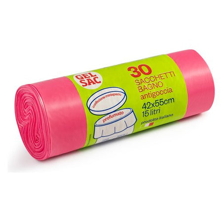 Set sacchi spazzatura Gel Sac CO942015 antigoccia bagno con legaccio R