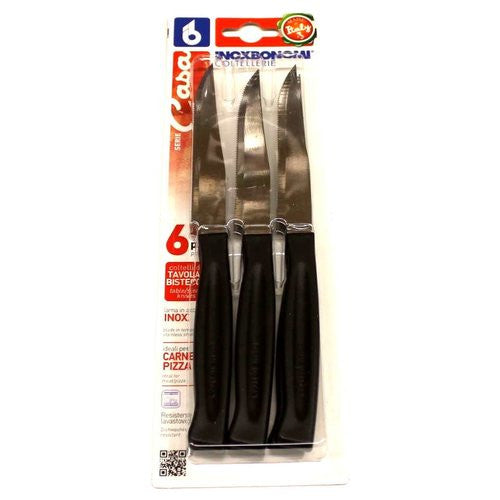 Set coltelli bistecca Coltellerie Inox Bonomi 82006N lama dentata 11 c