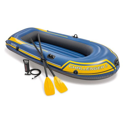 Canotto gonfiabile Intex 68367 CHALLENGER 2 set con remi Blu e Giallo