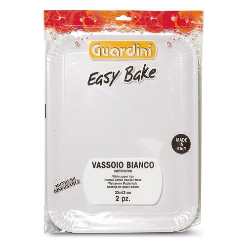 Set vassoi monouso Guardini 15742 EASY BAKE Bianco