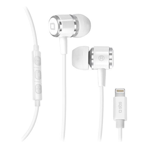 Auricolari microfono filo Sbs TEINEARLIGHTW STUDIO MIX 100 Mfi White