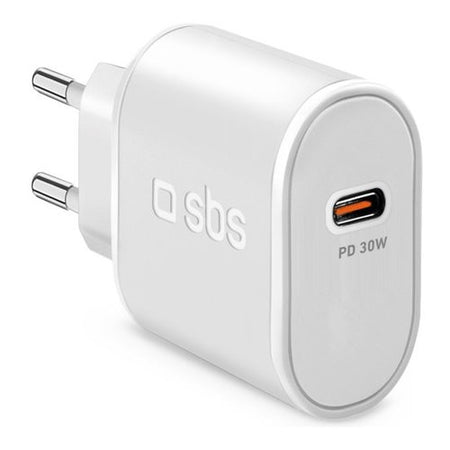 Caricabatterie Sbs TETR1CPD30 WALL CHARGER 30W Power Delivery Bianco