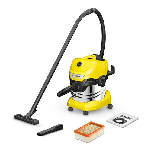 Bidone aspiratutto Karcher 1 628 260 0 WD 4 S V 20 5 22 Giallo e Silve