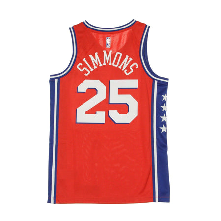 JORDAN NBA Canotta Basket Uomo Nba Swingman Jersey Jordan Statement Edition 2020 No 25 Ben Simmons Phi76e University Red da uomo