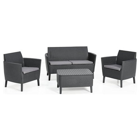 Set da esterno Allibert K253220K939KK SALEMO Lounge Grafite