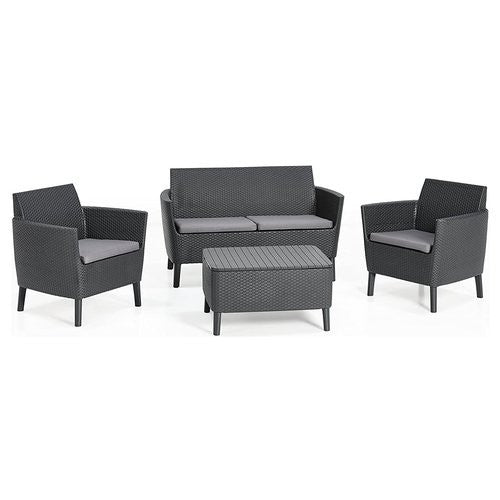 Set da esterno Allibert K253220K939KK SALEMO Lounge Grafite