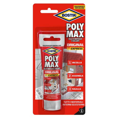 Colla montaggio Uhu Bostik 7003051 Poly Max Cristal Express Trasparent