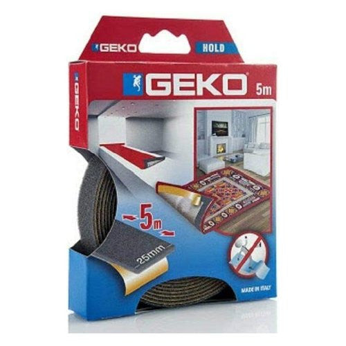 Nastro antisdrucciolo Geko 220 200 Hold per Tappeti Nero