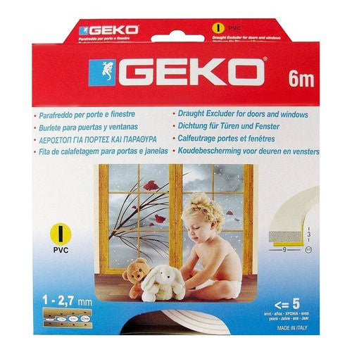 Paraspifferi Geko 1200 7 FLEX guarnizione profilo ad I Bianco