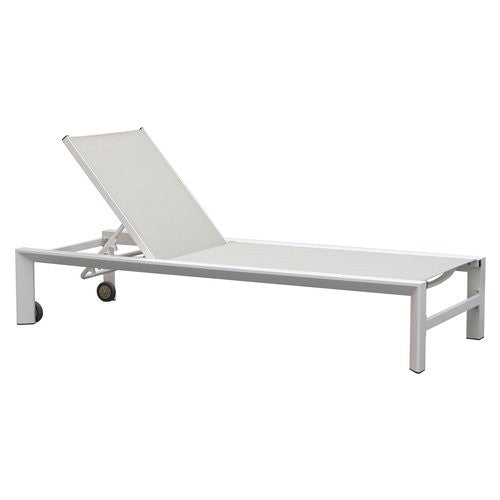 Lettino prendisole Amicasa BHR 1073KD TROPEA Bianco e Grigio