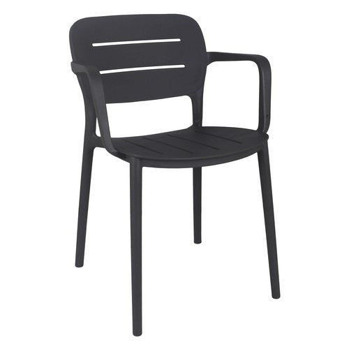 Sedia con braccioli Amicasa PP 831 CRETA Antracite