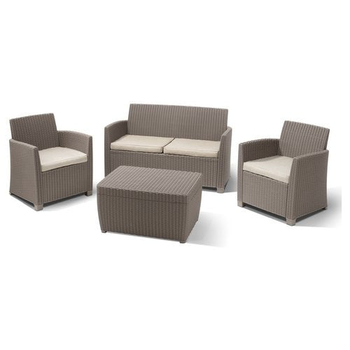 Set da esterno Allibert K231416 MIA Lounge Cappuccino