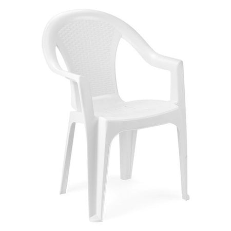 Sedia con braccioli Ipae Progarden KORA Rattan Bianco