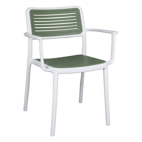 Sedia con braccioli Amicasa PP 922A SIVIGLIA Bianco e Verde