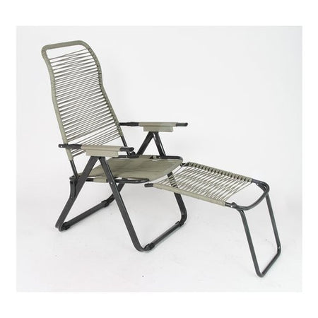 Sedia sdraio con poggiapiedi Metal F.A.R. 5CORDOPES CORDONATA Tortora