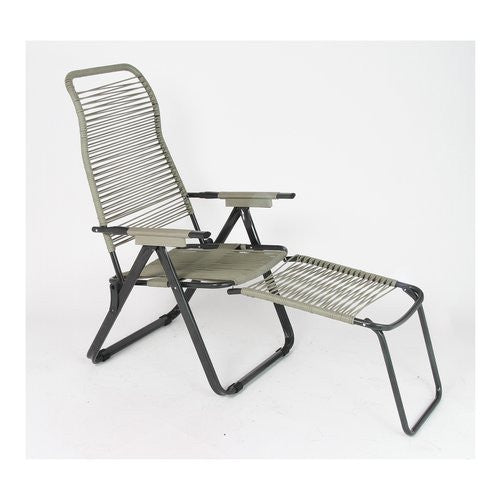 Sedia sdraio con poggiapiedi Metal F.A.R. 5CORDOPES CORDONATA Tortora