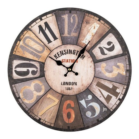 Orologio da parete Lowell 21569 JUSTAMINUTE Kensington Station Multico