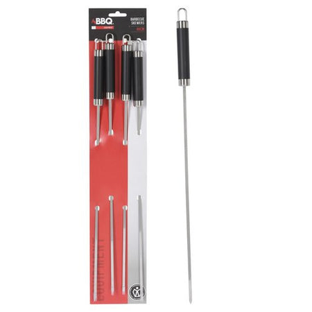 Set spiedini Bbq C04000150 Inox e Nero