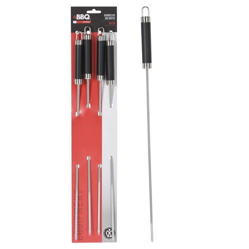 Set spiedini Bbq C04000150 Inox e Nero