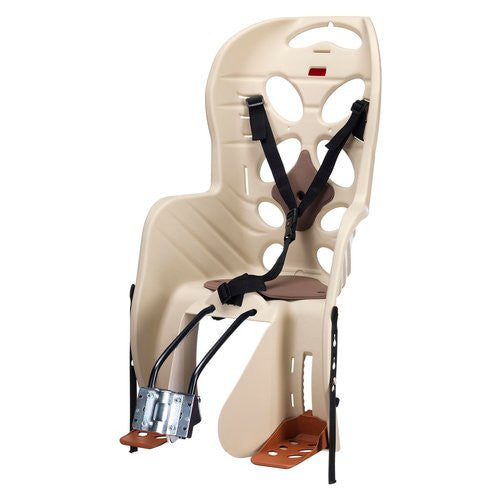 Seggiolino bici HTP Design FRAACH T Posteriore a telaio Beige e Marron