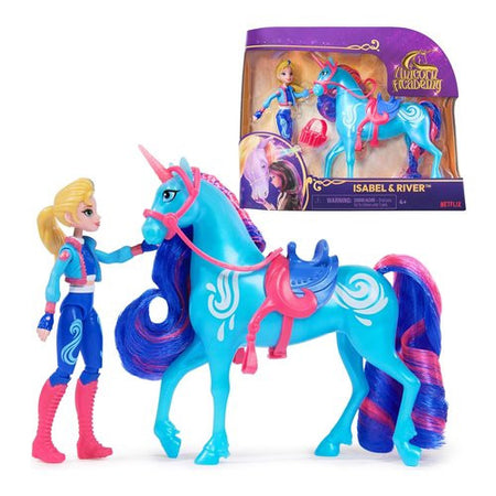 Set bambola Spin Master 6066842 UNICORN ACADEMY Isabel & River con ac