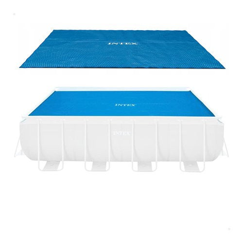Copripiscina Intex 28016 ULTRA FRAME Rettangolare termico Blu