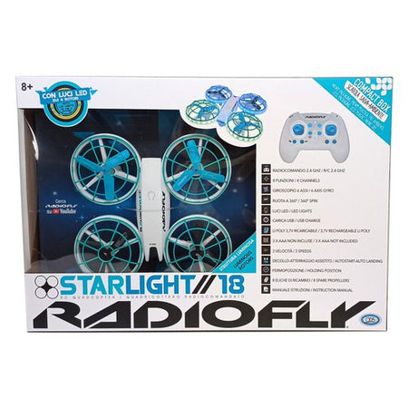 Drone Ods 40026 RADIOFLY Starflight 8 funzioni RC 2,4 GHz Bianco e Ver