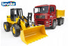 Camion Man con ruspa e pala meccanica Bruder