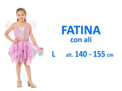 Fatina rosa con ali costume L