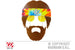 Occhiali Hippie con barba Widmann