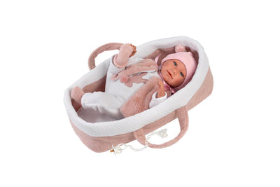 Reborn Morbido Mimi 42cm Culla Rosa