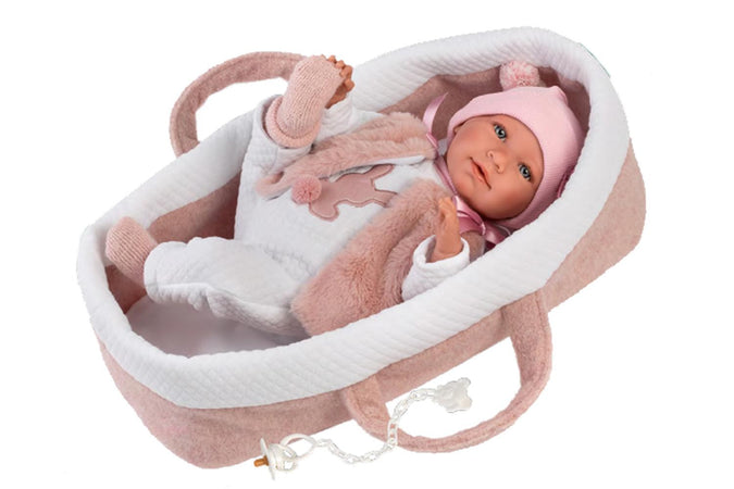 Reborn Morbido Mimi 42cm Culla Rosa