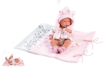 Reborn Vinile Nica 40cm con Fasciatoio Rosa