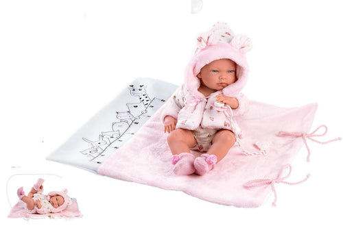 Reborn Vinile Nica 40cm con Fasciatoio Rosa