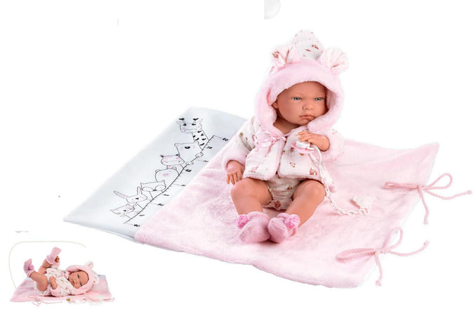 Reborn Vinile Nica 40cm con Fasciatoio Rosa