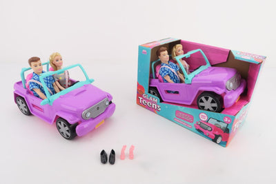 Coppia Bambole con Auto Glam Teens