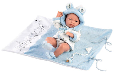 Reborn Vinile Nico 40cm con Fasciatoio Azzurro