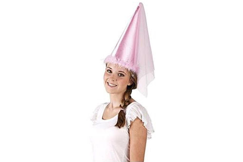 Cappello cono fata rosa