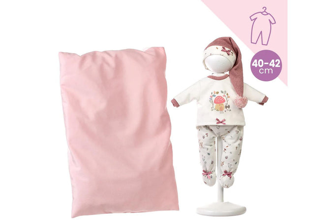 Tutina Bianca e Cappello e Cuscino 40cm