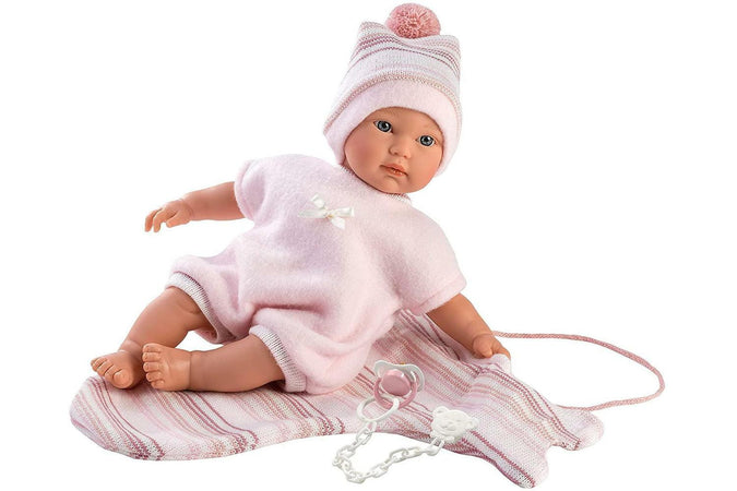 Abito Tutina Rosa e Sacca a righe 30cm